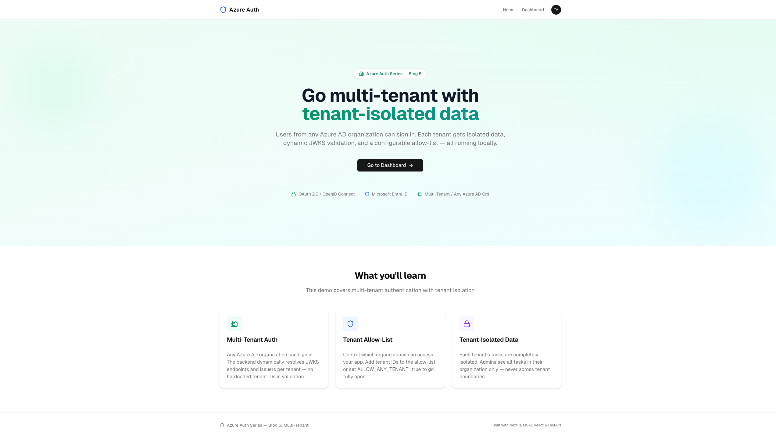 Multi-Tenant Landing