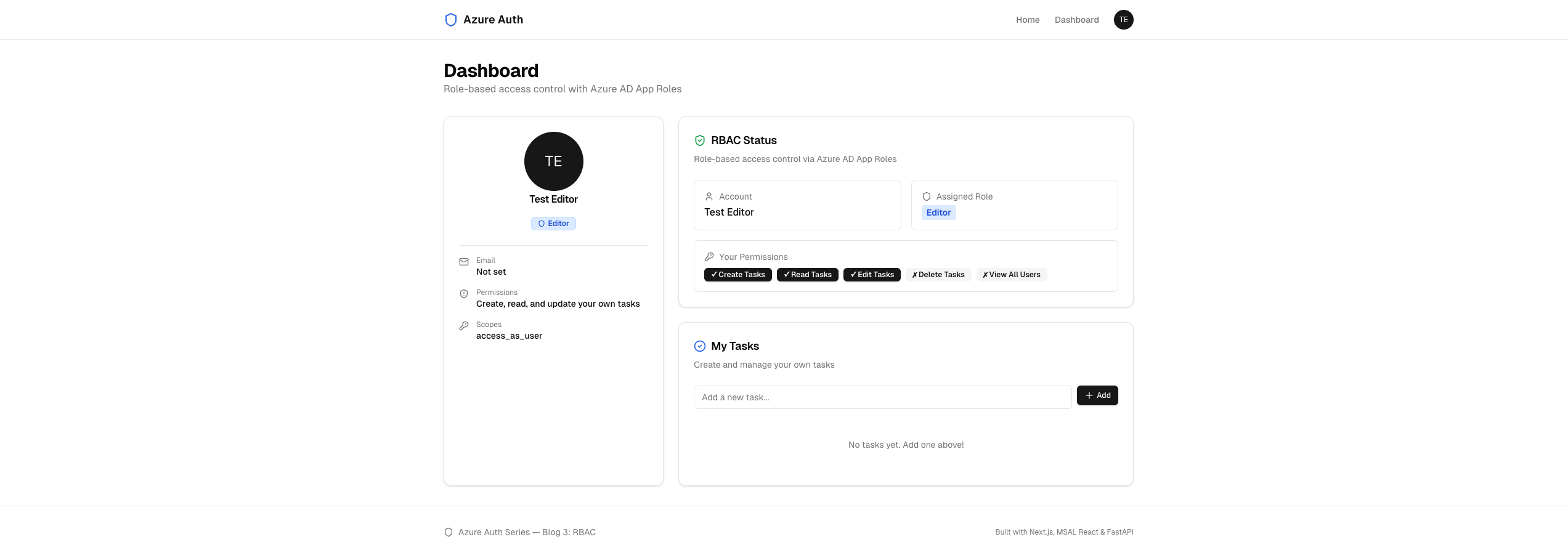 Editor Dashboard